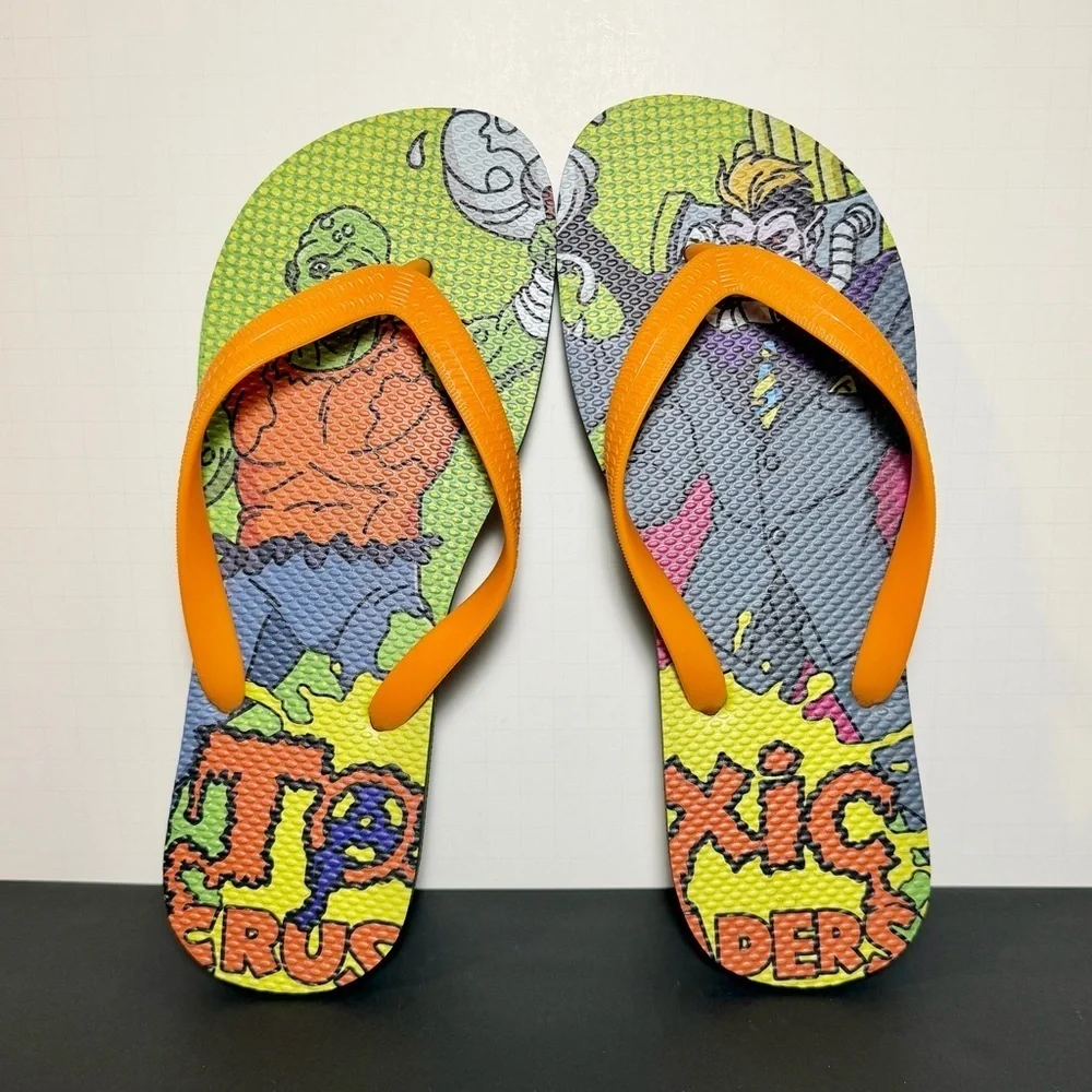 Mens Big Herc x TOXIC CRUSADERS Flip Flop Sandals 1 of 100 / Size 12 - Picture 5 of 8